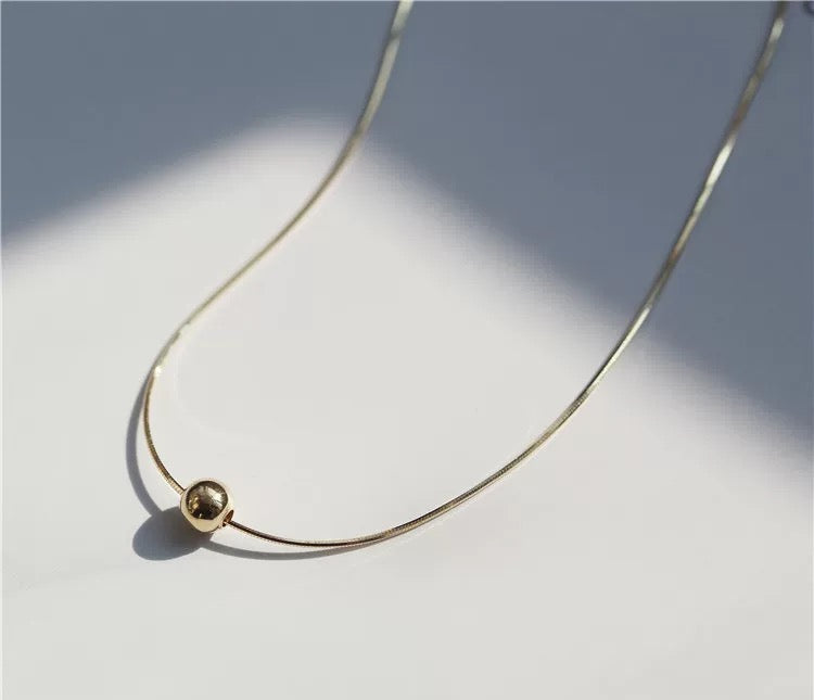Dome on Snake Rope Collar Necklace