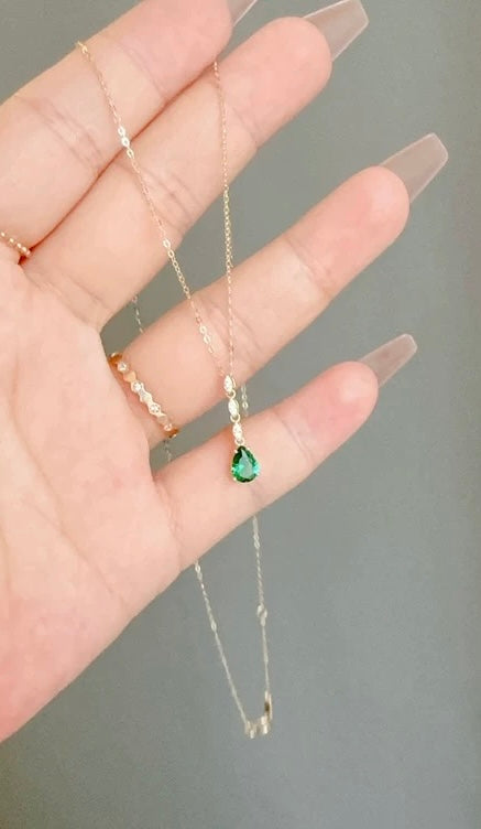 Ivy Green Goddess Charm Necklace