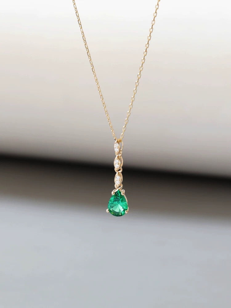 Ivy Green Goddess Charm Necklace