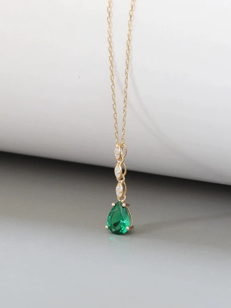 Ivy Green Goddess Charm Necklace