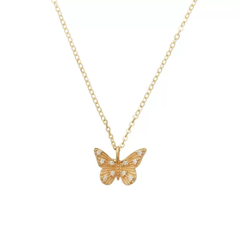 Elia Butterfly Charm Necklace
