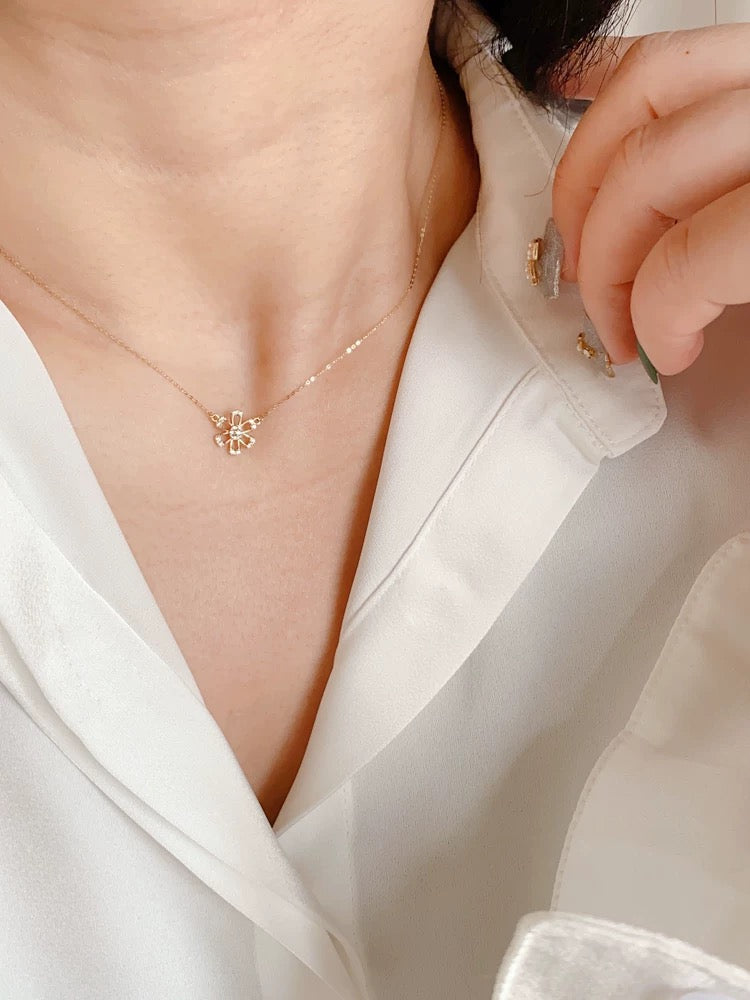 Ferris Flower Wheel Necklace