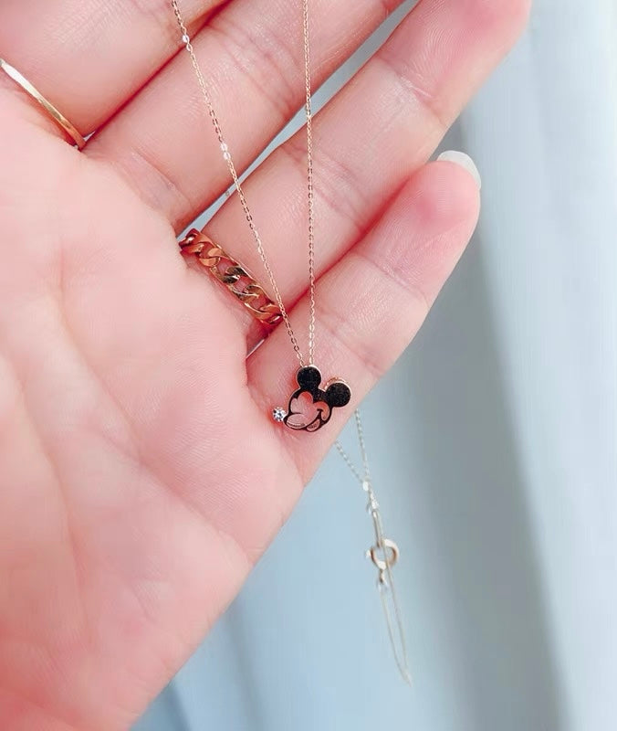 Mickey Mouse Head Charm Necklace