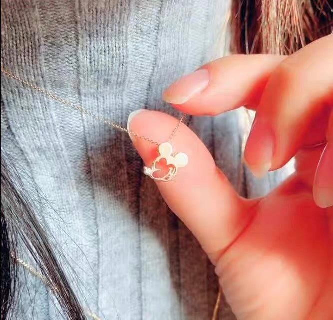 Mickey Mouse Head Charm Necklace