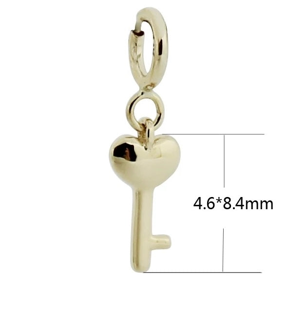 Detachable Heart Key Charm Necklace
