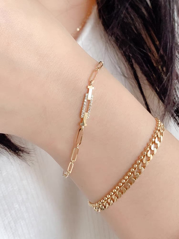 T-Bar Paperclip Chain Bracelet