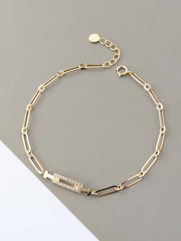 T-Bar Paperclip Chain Bracelet