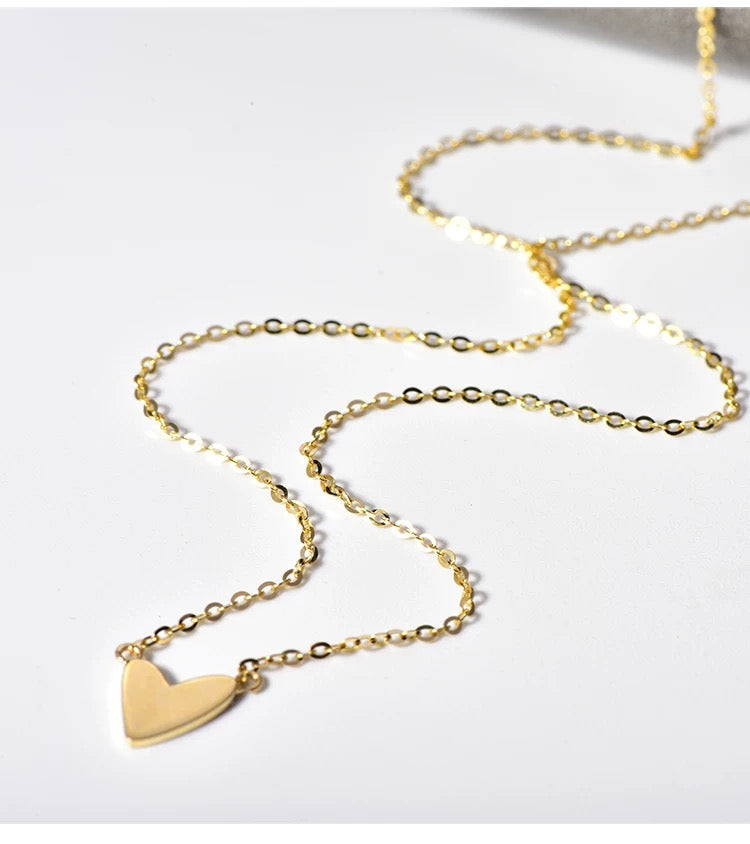 Stylised Heart Charm Bracelet & Necklace Set