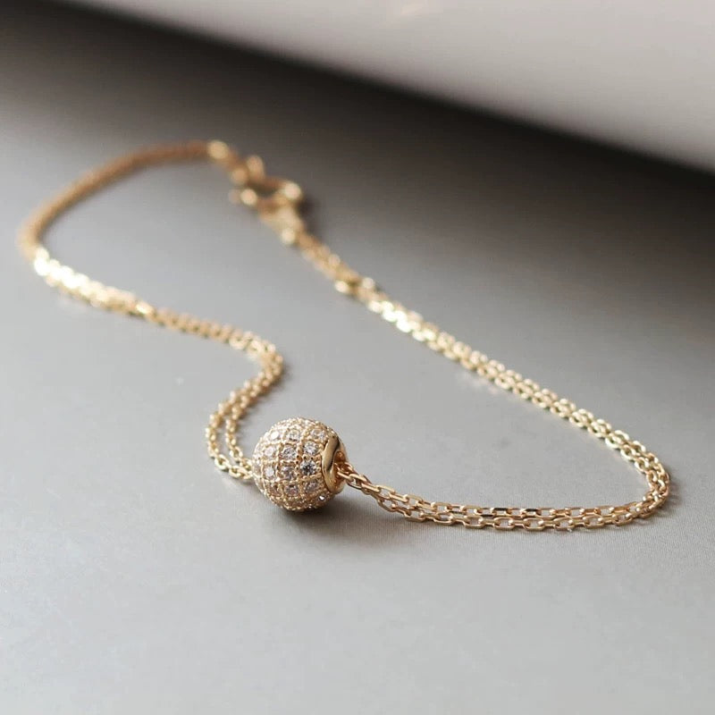 Two Chain Disco Dome Bracelet