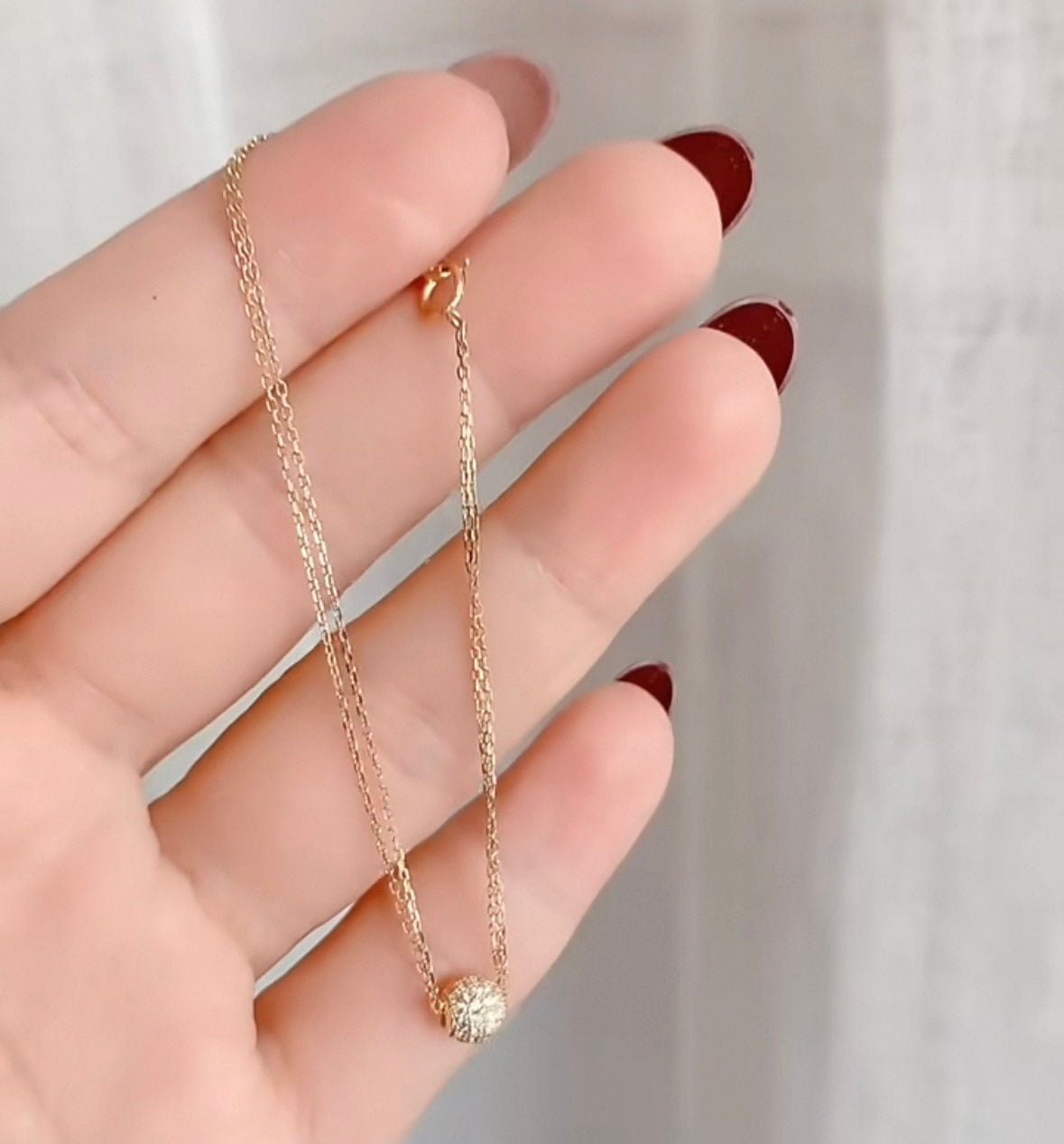 Two Chain Disco Dome Bracelet