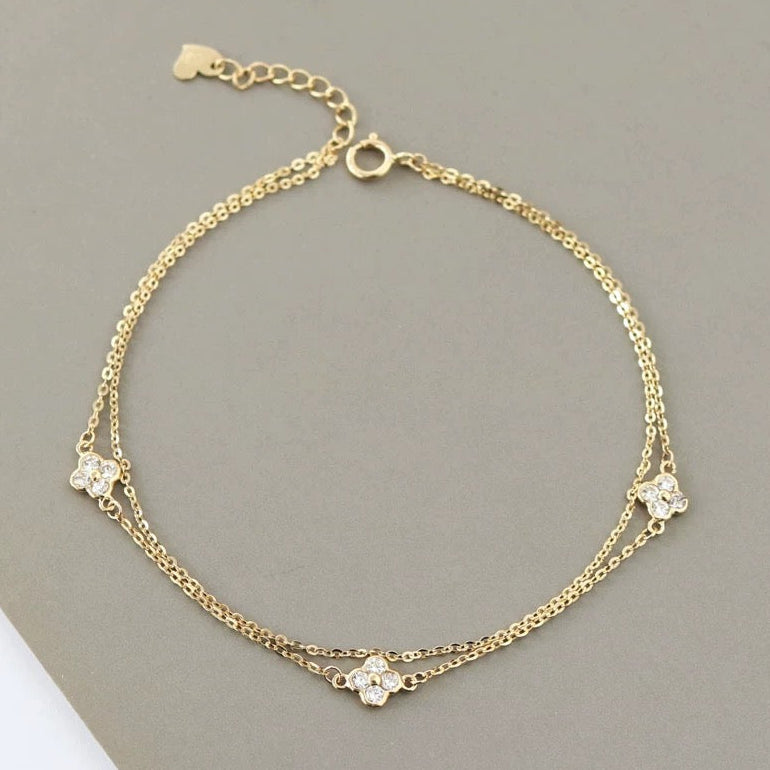 Two Chain Clovers Bracelet