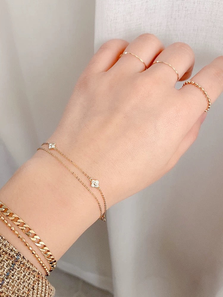 Two Chain Clovers Bracelet