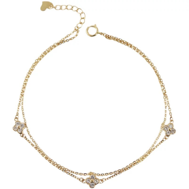 Two Chain Clovers Bracelet