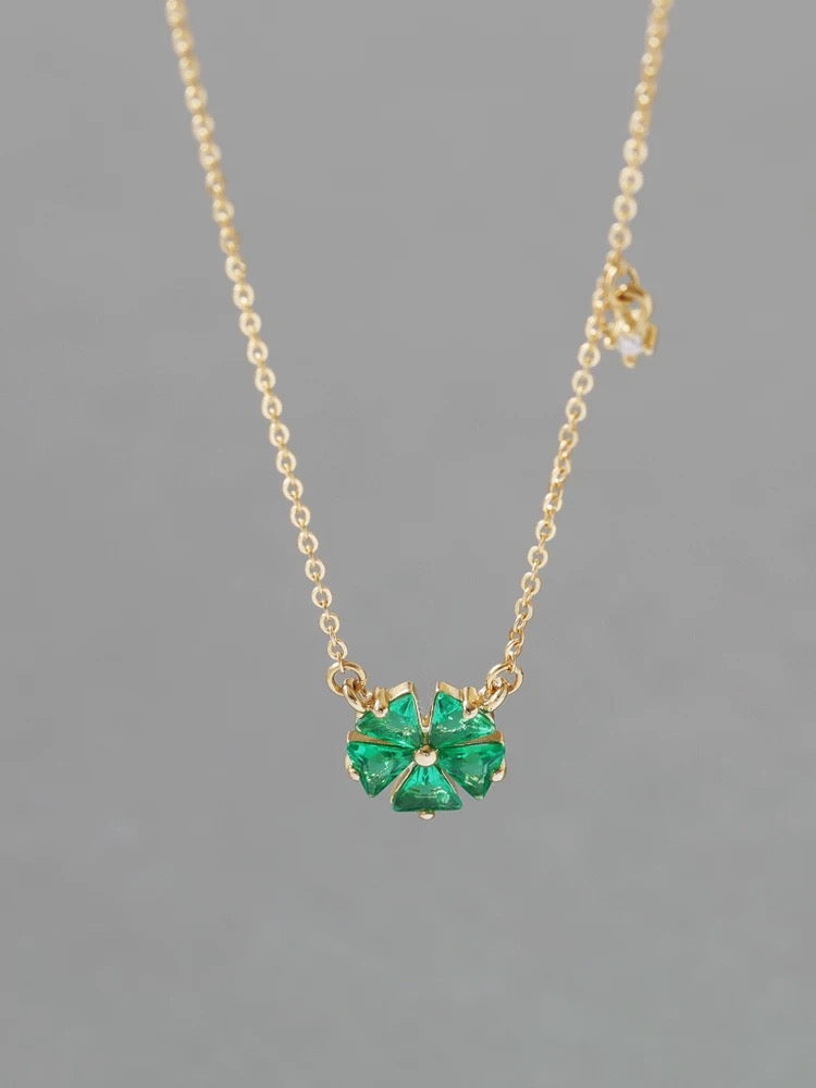 Segment Flower Collar Necklace