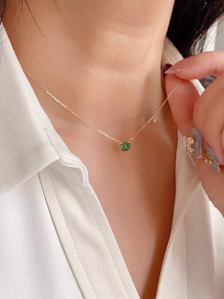 Segment Flower Collar Necklace