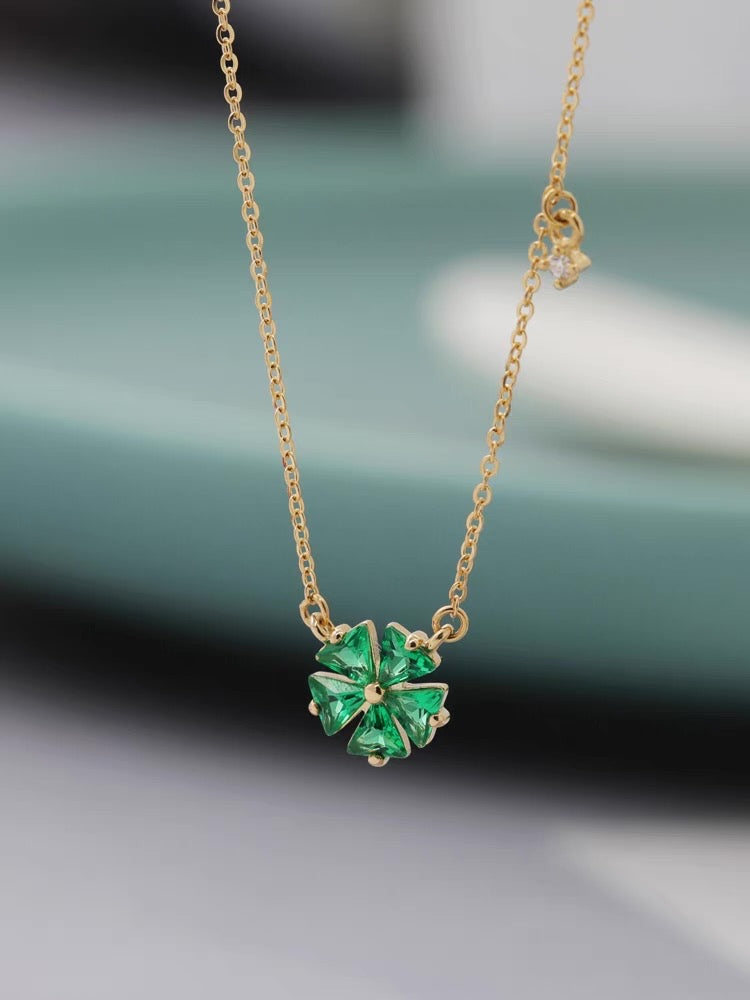 Segment Flower Collar Necklace