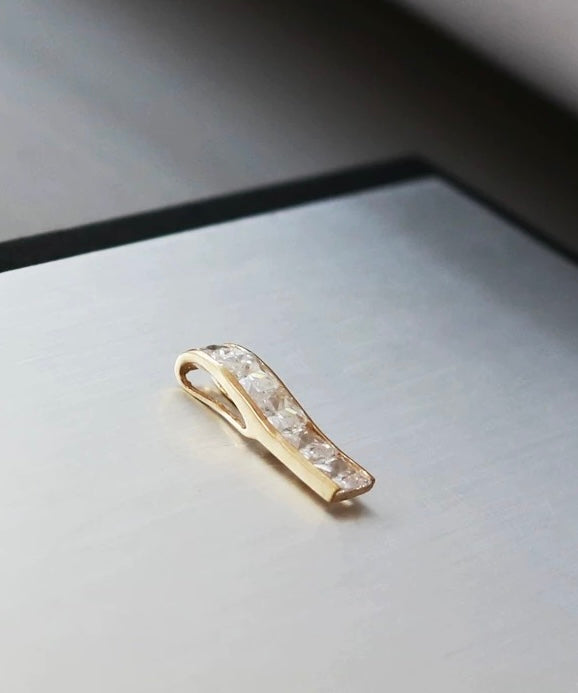 Moissanite Wand Clip Charm Pendant