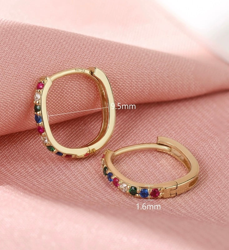 Tove Rainbow Huggie Hoops