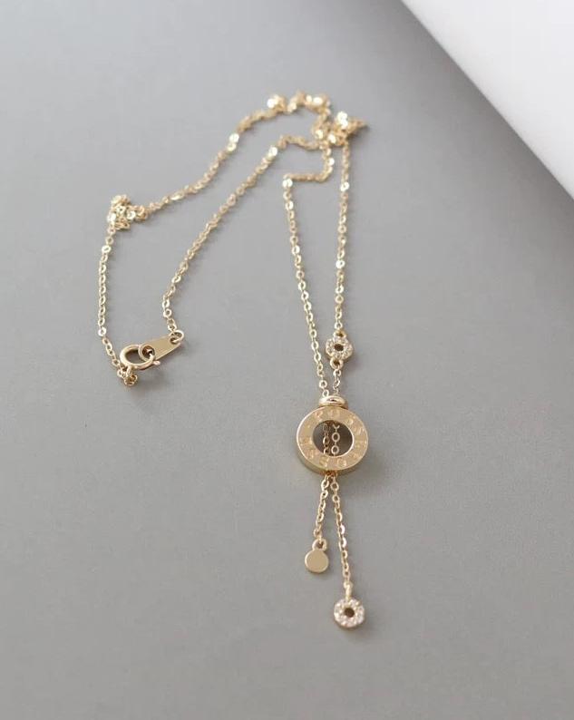 Posse Circle Ring Lariat Necklace