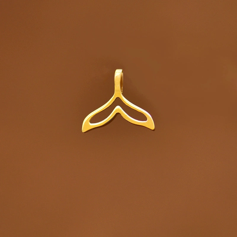 Whale Tail Motif Charm Pendant