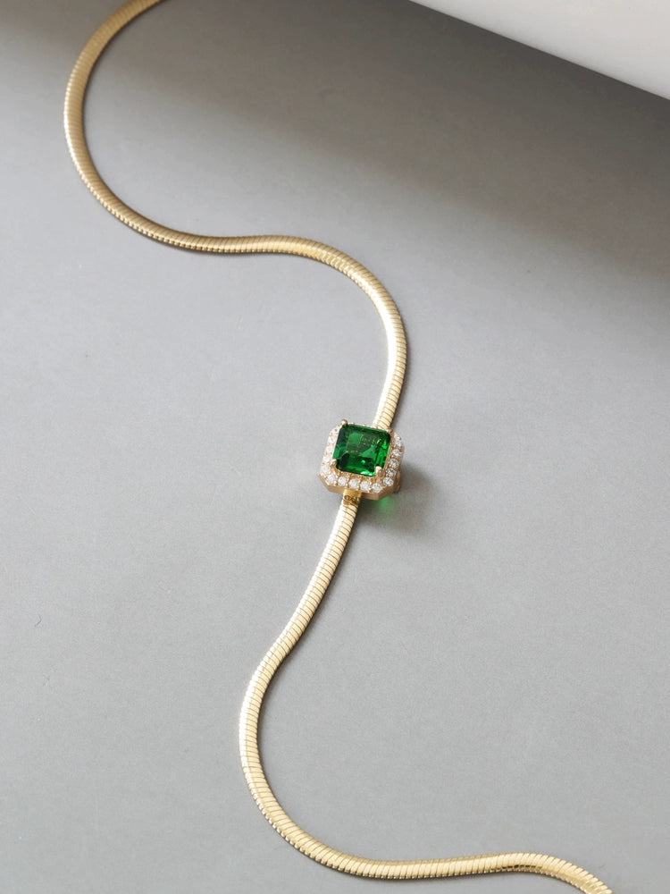 Squared Dish Broach Charm Pendant