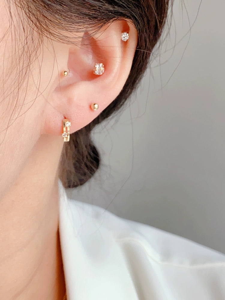 Double Wrap Huggie Hoops