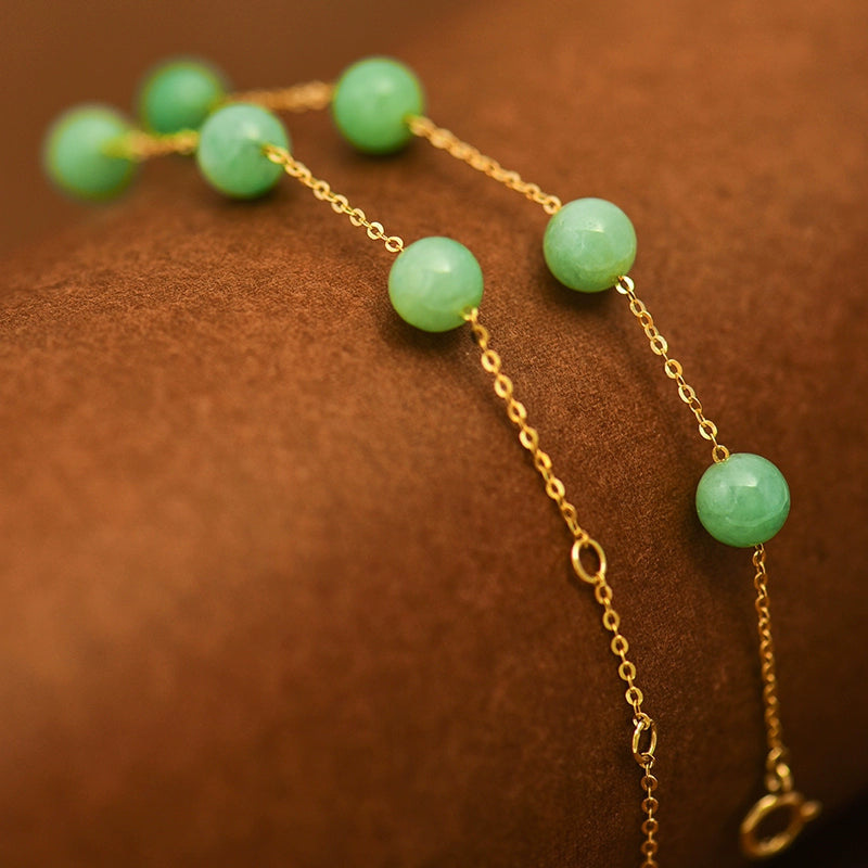Jadeite Stone Bead Bracelet
