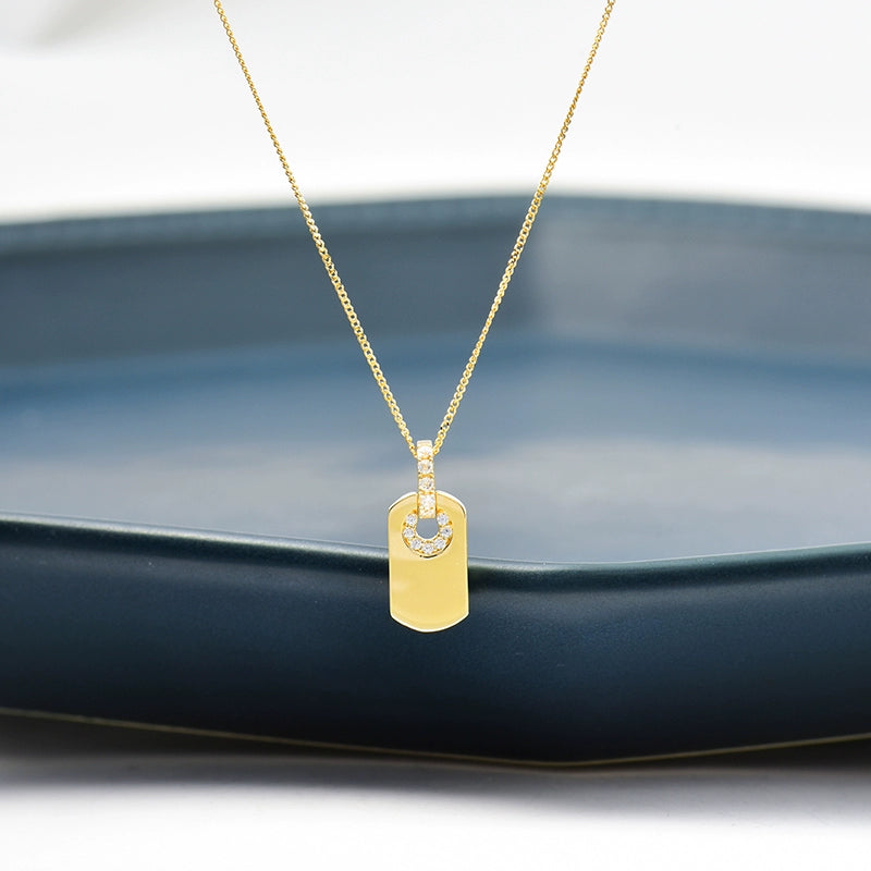 Nirvana Tag Charm Necklace