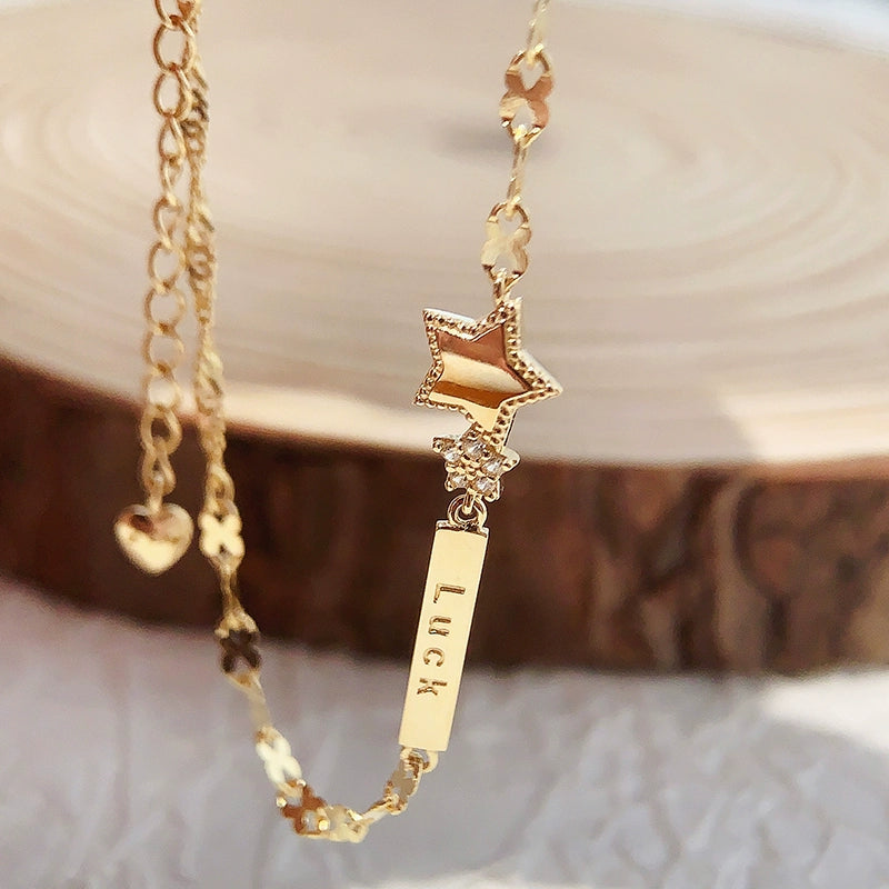 Lucky Star Cross Chain Bracelet
