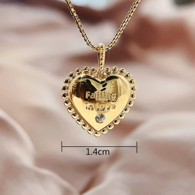 'Falling in Love Heart' Shield Charm Pendant