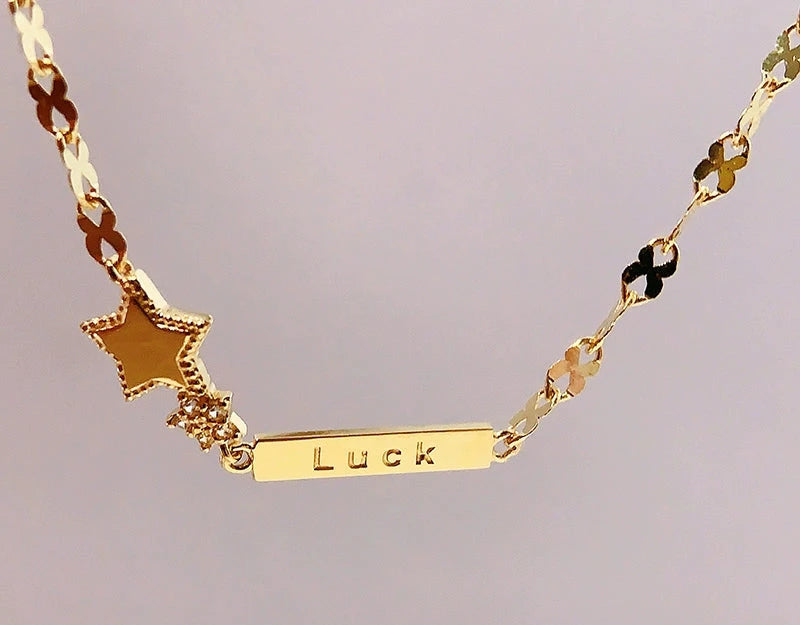 Lucky Star Cross Chain Bracelet