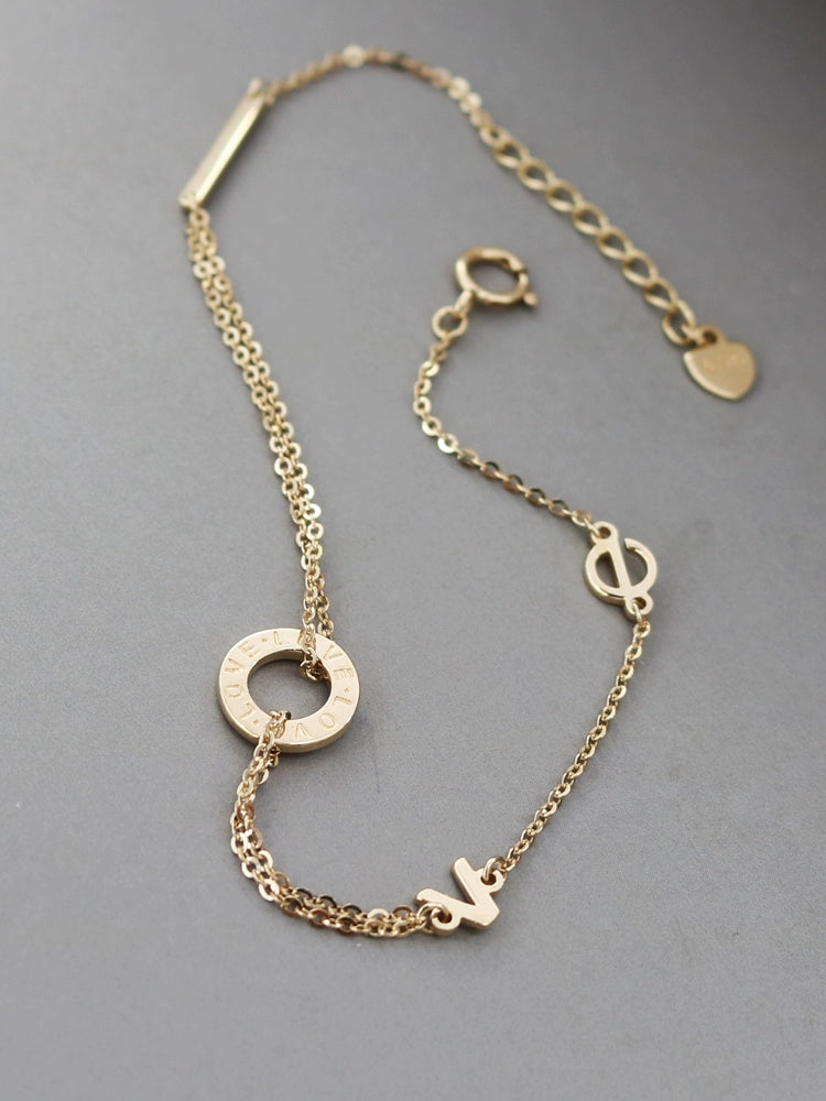 L.O.V.E Ring Chain Bracelet
