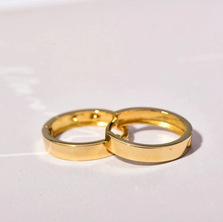 Wedding Ring Band Hoop Earrings