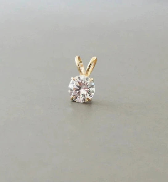 Rabbit Solitaire Charm Pendant