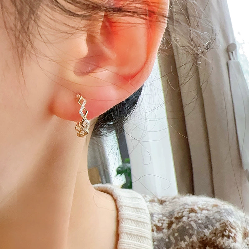 Crisscross Band Hoop Earrings