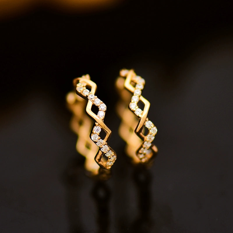 Crisscross Band Hoop Earrings