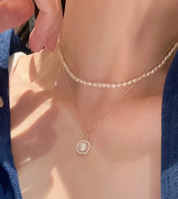 Orbital Pearl Charm Pendant