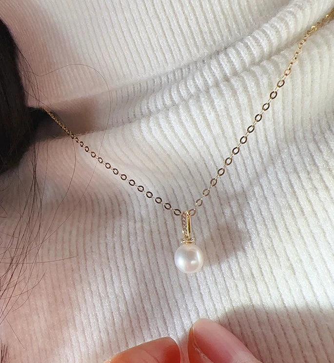 Top Hat Bail Pearl Charm Pendant