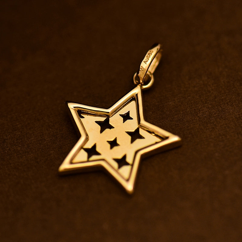 Stars In A Star Charm Pendant
