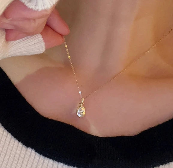 Top Hat Bail Oval Bezel Charm Pendant