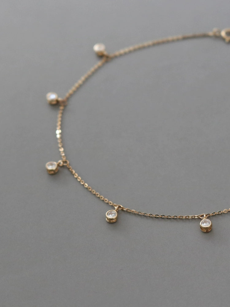Hanging Bezel Bracelet/ Anklet