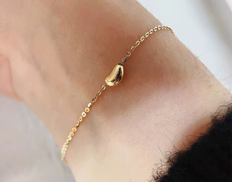 Shiny Bean Charm Bracelet
