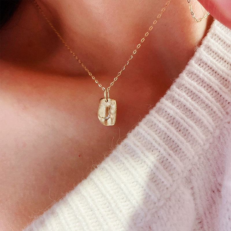 Secret Moon Scroll Charm Necklace
