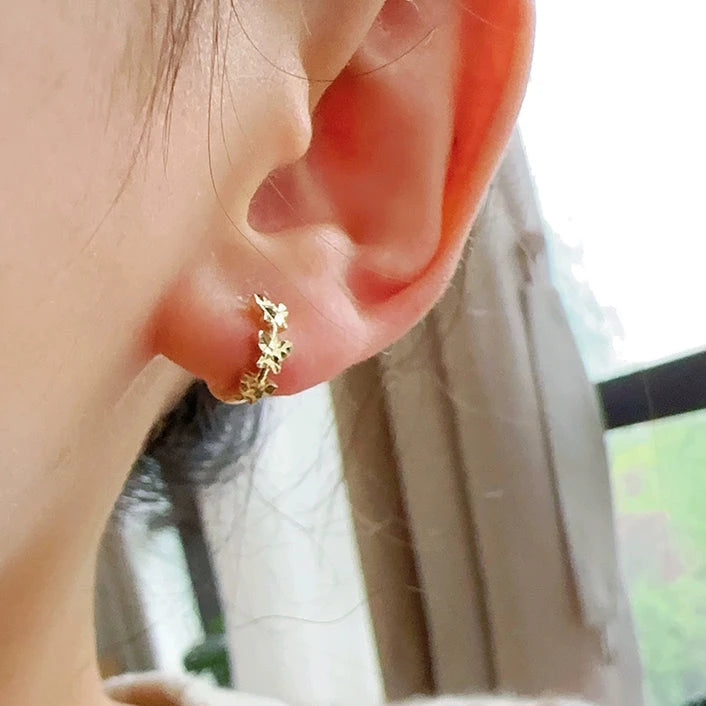 Trio Mirror Cut Butterfly Huggie Hoops