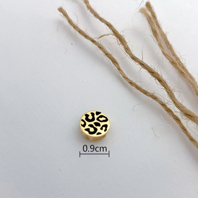 Leopard Print Button Charm Pendant