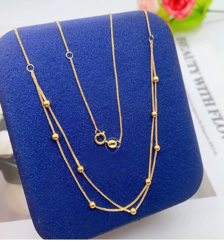 Double Beaded Chain Necklace