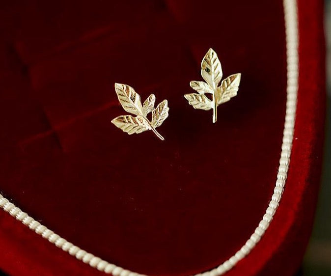 Maple Leaf Stud Earrings