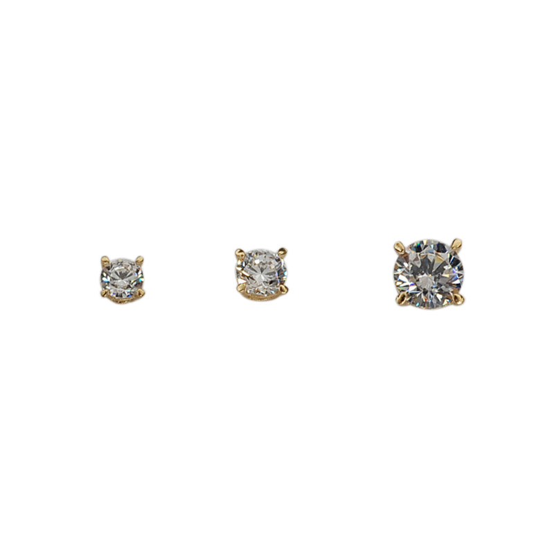 Solitaire Diamond Stud Earrings