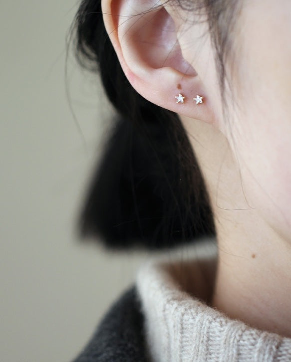 Inlaid Starfish Stud Earrings