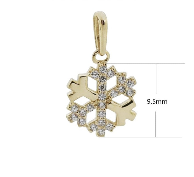 Frosted Snowflake Charm
 Pendant